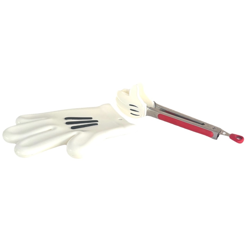 Disney Mickey Mouse Silicone Tongs and Oven Mitt Kitchen Tools